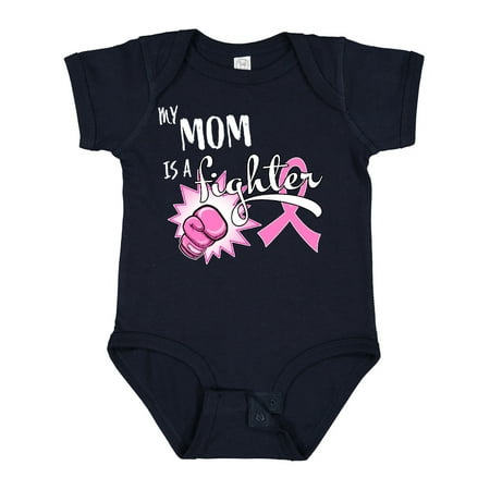

Inktastic My Mom is a Fighter- Breast Cancer Awareness Gift Baby Boy or Baby Girl Bodysuit