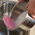 thumbnail image 6 of Ludlz Kitchen Gizmo Strain Strainer, Clip On Silicone Colander, Fits all Pots and Bowls - Kitchen Leaf Shape Rice Wash Sieve Strainer Noodles Beans Peas Cleaning Tool, 6 of 8