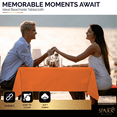 thumbnail image 6 of Amcrate Orange Plastic Tablecloth Disposable, 2 Pack Premium Tablecloths for Rectangle Tables 54 inch. x 108 inch. Fits Tables Up to 8 Feet, Plastic Table Cloth for Party, Wedding, Holidays, 6 of 8