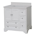 thumbnail image 3 of Madison 36" Bathroom Vanity with White Cabinet & Quartz Top, 3 of 7