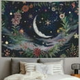 thumbnail image 2 of ONETECH Boho Plant Tapestry Nature Moon Phase Wall Hanging Tapestry for Bedroom Aesthetic Vintage Flower Posters Funny Tapestries Home Room Decor, 2 of 6
