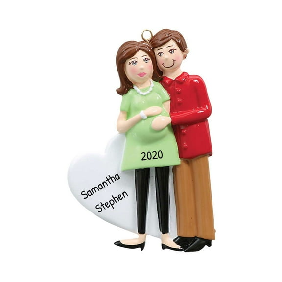 Ornaments by Elves Personalized Couple Christmas Ornament 2024 Baby Bump First Christmas Ornament