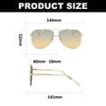 thumbnail image 2 of Gafas de sol de moda para tiro callejero, gafas de sapo sin marco con borde cortado de doble haz, hechas de metal, 2 of 5