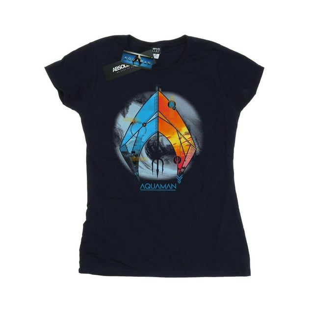DC Comics T-Shirt en Coton avec Logo Tropical pour Femme