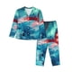 thumbnail image 1 of Balery Aurora Borealis Village Conjunto de Pijama con Estampado para Mujer, Conjunto de Dos Piezas con Manga Larga, Ropa de Dormir Suave con Bolsillos, Pijamas Cómodos-X-Large, 1 of 7