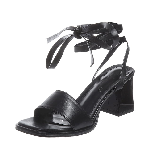Amzcrzy Zapatos de mujer,Zapatos de mujer,Zapatillas de mujer, Sandalias de mujer con punta abierta y cordones, de moda, con tacón grueso y cuadrado Sandalias Mujer Zapatillas De Casa