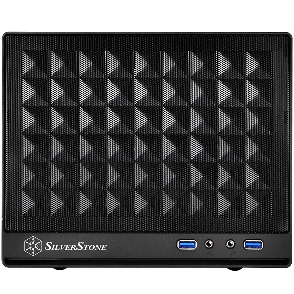Silverstone Computer Case with Mesh Front Panel,Black (SG13B) - Pack of 2