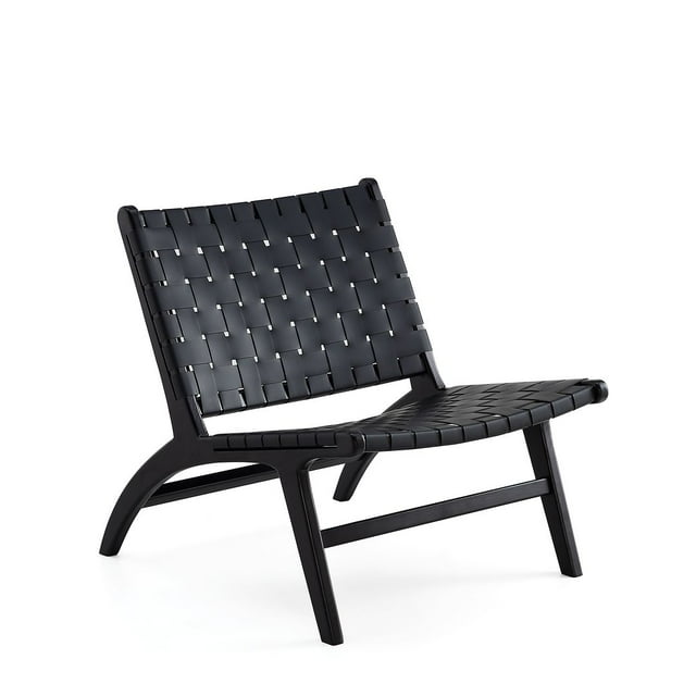 Manhattan Comfort Chaise d'Appoint en Similicuir Noir