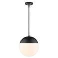 thumbnail image 3 of Golden Lighting Dixon 1-light 12in Pendant and Matte Black shade and Opal Glass, 3 of 6