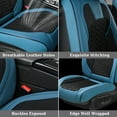thumbnail image 4 of Coverado Black&Blue Car Seat Covers Full Set, Faux Leather Seat Protectors with Embossed Grains, Front and Back Auto Cushions Universal Fit Most Cars, Sedans, SUVs and Trucks, 4 of 9