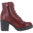 thumbnail image 2 of Refresh CLUB-02 Women's Lace Up Side Zip Platform Chunky Combat Ankle Booties, 2 of 4