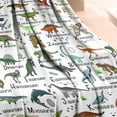 thumbnail image 3 of White Dinosaurs Names Species Pattern Blanket,Comfortable Soft Lamb Wool Throw Blanket,All Season,Warm Lightweight Blankets for Sofa Bed Couch Living Room Chair,30"x40", 3 of 4