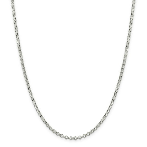 Primal Silver Sterling Silver 3mm Rolo Chain