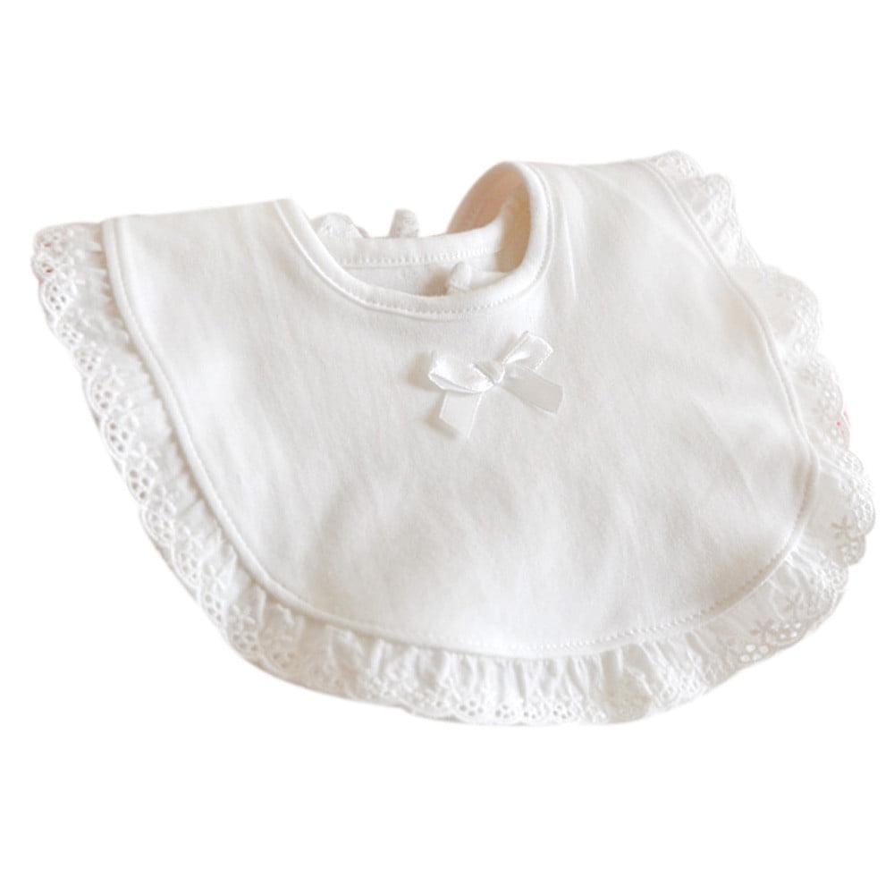 white newborn bibs