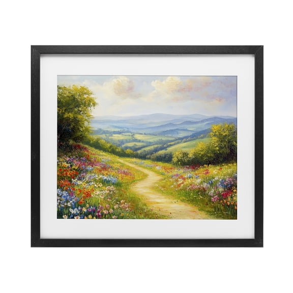 Stupell Industries Bright and Sunny Wildflowers Black Framed Print Under Glass design by Petal Prints Design, 13 x 16