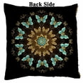 thumbnail image 2 of PKQWTM Mandala gold turquoise butterflies black Reversible Mermaid Cushion Cover Home Decor Sequin Pillow Case Size 18x18 inches, 2 of 2