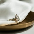 thumbnail image 2 of SOLITAIRE JEWELS 2CT Pear Cut Moissanite Hidden Halo Engagement Ring Solid 14K Yellow Gold, 2 of 6