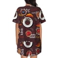 thumbnail image 3 of Kdxio A Cup Of Black Coffee On A Saucer Print Pajamas Sets for Women Short-Sleeved Pjs with Lounge Shorts Two Piece Sleepwear S-4XL, 3 of 8