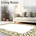 thumbnail image 2 of ODIKA 3'x5' Machine Washable Non-Slip Area Rug, Classic Damask Filigree with Interlocking Vinework Motifs High Traffic Rug with Pad, Brown, 532145, 2 of 8