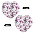thumbnail image 2 of Uemuo Rose Flowers Print Compact Portable Pocket Makeup Mirror - Leather Cover, Elegant Travel Cosmetic Mirror for Purse, Pocket, and Handbag-Heart Shape, 2 of 9