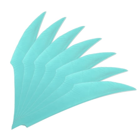 4 Inch Arrow Vanes 20 Pack Turkey Feather Fletching Archery Fletch Right/Left Wing for Hunting Target Shooting Cyan
