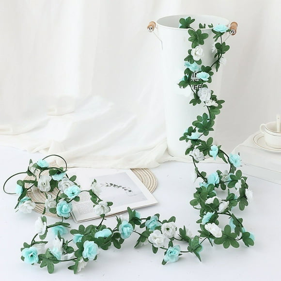 Guirnalda de flores de peonía artificial 96.4" Enredaderas colgantes de seda | Corona de hiedra falsa multicolor, plantas de plástico realistas para arco de boda, pared, mesa, decoración de fiesta,