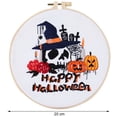 thumbnail image 2 of Furvclv Embroidery Starter Kit For Beginners, Halloween Stamped Cross Stitch Kits With Embroidery Fabric, Embroidery Hoops, Threads And Needles For Beginners, 2 of 9