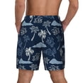 thumbnail image 2 of Lsque Mens Swim Trunks Hawaii Palms Pattern - Bathing Suit Compression Liner - Beach Swim Shorts Swimwear - (S-3XL) - Stretch Quick Dry -Large, 2 of 9