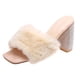 thumbnail image 2 of Zapatos de mujer Casual Punta cuadrada Moda Slip-on Rhinestone Tacones altos Sandalias de felpa Wmkox8yii  hfjk4333, 2 of 9