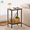 Brown, variant on Flycity End Table with Charging Station, Side Table with USB Port and Outlet, Nightstand with 2 Layer Storage Shelves for Living Room Bedroom