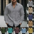 thumbnail image 1 of Gspmoly T-Shirts pour Hommes, Chemise Haut Imprimée à Col à Manches Longues Décontractée et Confortable pour Hommes, Hauts d'Été à la Mode jusqu'à 65 % de Rabais, 1 of 5