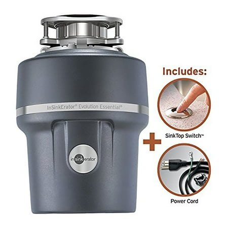 InSinkErator Evolution Essential XTR Garbage Disposal w/ Cord & Sink Top Switch