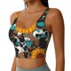 thumbnail image 2 of Balery Vintage Sunflowes Sujetadores deportivos con espalda cruzada para mujer, acolchados, sin costuras, de alto impacto, ideales para yoga, gimnasio, entrenamiento y fitness.-, 2 of 8