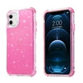 thumbnail image 2 of Crystal Case for iPhone 13 Pro Case Glitter Cute Sparkly Shiny Bling Sparkle Phone Cases,Four Corner Protection,Thin Slim Fit Soft TPU Bumper Shockproof Rubber Cover for Women Girls Girly,Pink, 2 of 9
