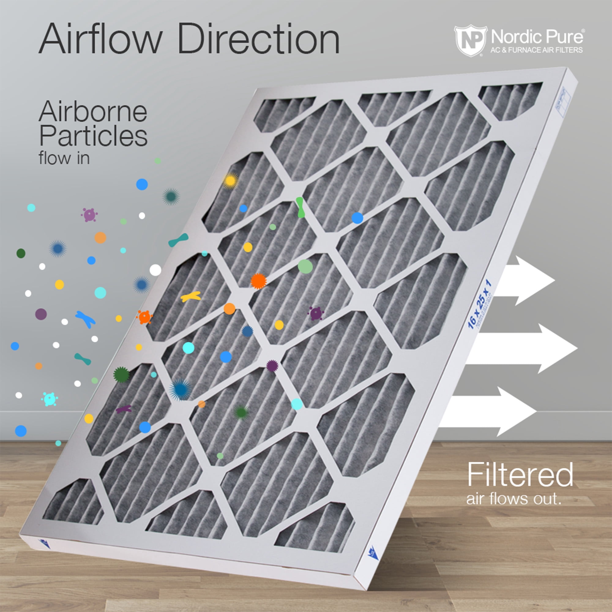 12x20x1 (11_1/2x19_1/2) Furnace Air Filters MERV 10 Pleated Plus Carbon 4 Pack