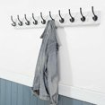 thumbnail image 4 of Coat Rack Wall Mounted Coat Hooks Wall Mounted \u\u Hole to Hole Large Coat Hanger Wall Hook Rack Hooks for Hanging Coats Hats Jacket Clothes Entryway Rustic s, 4 of 7