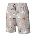 thumbnail image 6 of Uemuo Various Rabbits Pattern Men's Swim Trunks Hawaiian Beach Bathing Suit Swimsuits Beach Quick-Dry Shorts with Pockets-Medium, 6 of 9