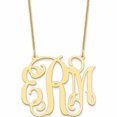 thumbnail image 1 of 10K Yellow Gold 10Ky Polished Monogram Necklace Made In United States 10xna535y, 1 of 5
