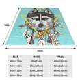 thumbnail image 3 of Honeii Husky With Dreamcatcher Print Fleece Blanket - Throw Blanket for Bed, Sofa, Couch, Camping, and Travel , Microplush Ultra Soft Warm Blanket-80"x60", 3 of 7