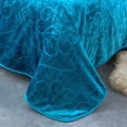 thumbnail image 5 of JML 3.3 lb Lightweight Embossed Plush Fleece Bed Blanket, Blue, Full/Queen, 5 of 5