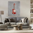 thumbnail image 2 of Stupell Industries Red Guitar on Grey Music Painting Wrapped Canvas Canvas Art Print Wall Art, 36 x 48, 2 of 7