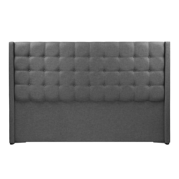 Cabecera King Size Trinity Bruks Gris Oscuro