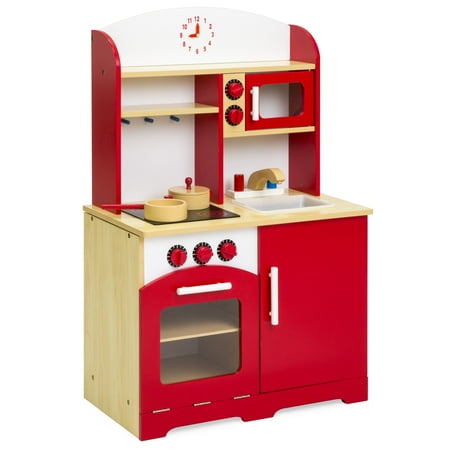 Best Choice Products Pretend Wooden Chef Kitchen Toy Playset For