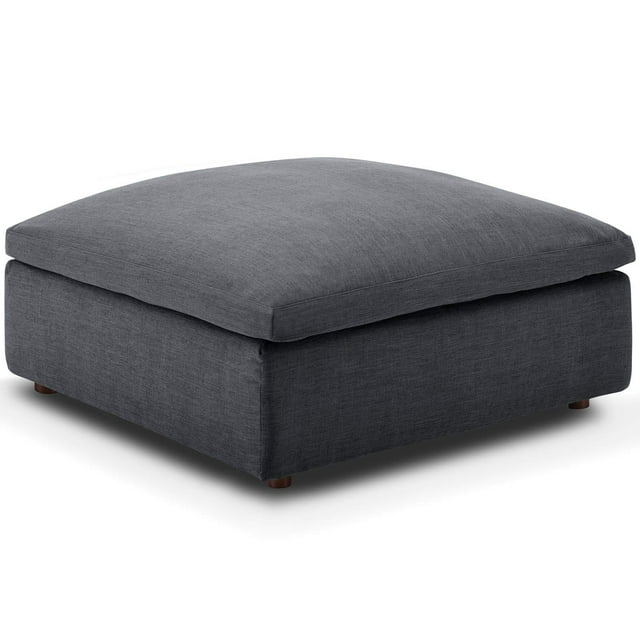 Modway Commix Ottomane de Sofa Sectionnel Rembourrée et Capitonnée, Garnie de Duvet, Gris