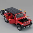 thumbnail image 3 of 1:32 Jeeps Wrangler Rubicon Alloy Car Model Diecasts Metal Off-road Vehicles Car Model Simulation Sound and Light Kids Toys Gift Yellow, 3 of 6