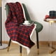 thumbnail image 5 of Manta de cuadros navideños | Vellón suave de doble cara y piel de cordero | Rojo Verde Acogedor Cálido 39x55in | Decoración de sofá cama ligera para casas vacacionales de poliéster | Invierno, 5 of 6