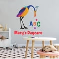 thumbnail image 1 of KIDS DAYCARE - Multicolored Child Care Bird Animal Decoration Sticker A B C Letter Alphabet Design Personalized Name Vinyl Kids Playroom Kindergarten Wall Decal 18" x 20", 1 of 3