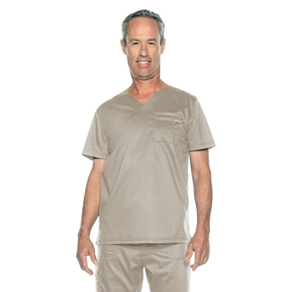 Landau ProFlex Tailored Fit Comfort Stretch 2-Pkt V-Neck Scrub Top for Men 4259