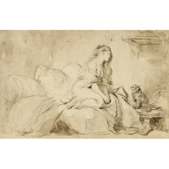 Oh! If Only He Were as Faithful to Me (1770–1775) Poster Print by Jean-Honoré Fragonard (18 x 24)