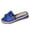 Blue, variant on Womens Slip on Wedge Sandals Slides Bow Tie Chunky Heel Open Toe Summer Mules Shoes Thick Slippers Sandals Dressy White 36